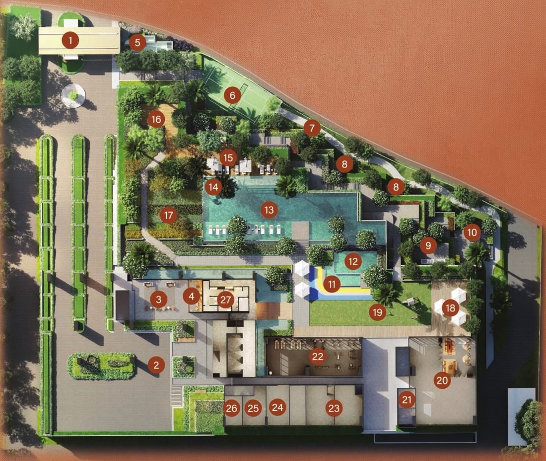 The Fount facilities plan showing amenity locations